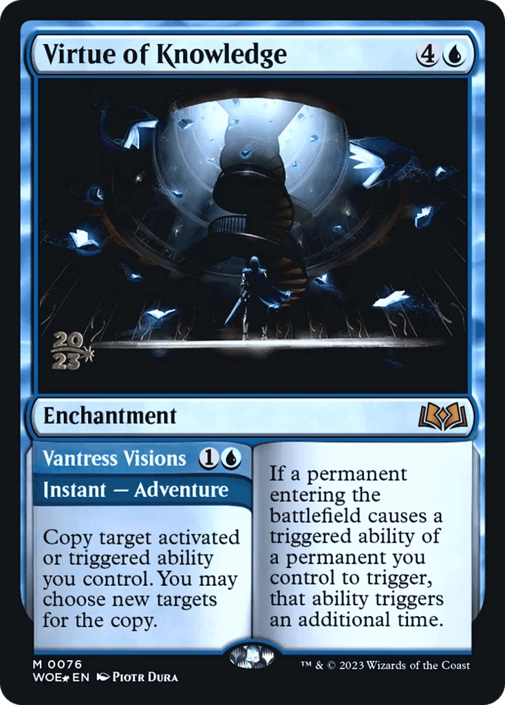 Virtue of Knowledge // Vantress Visions · Wilds of Eldraine Promos