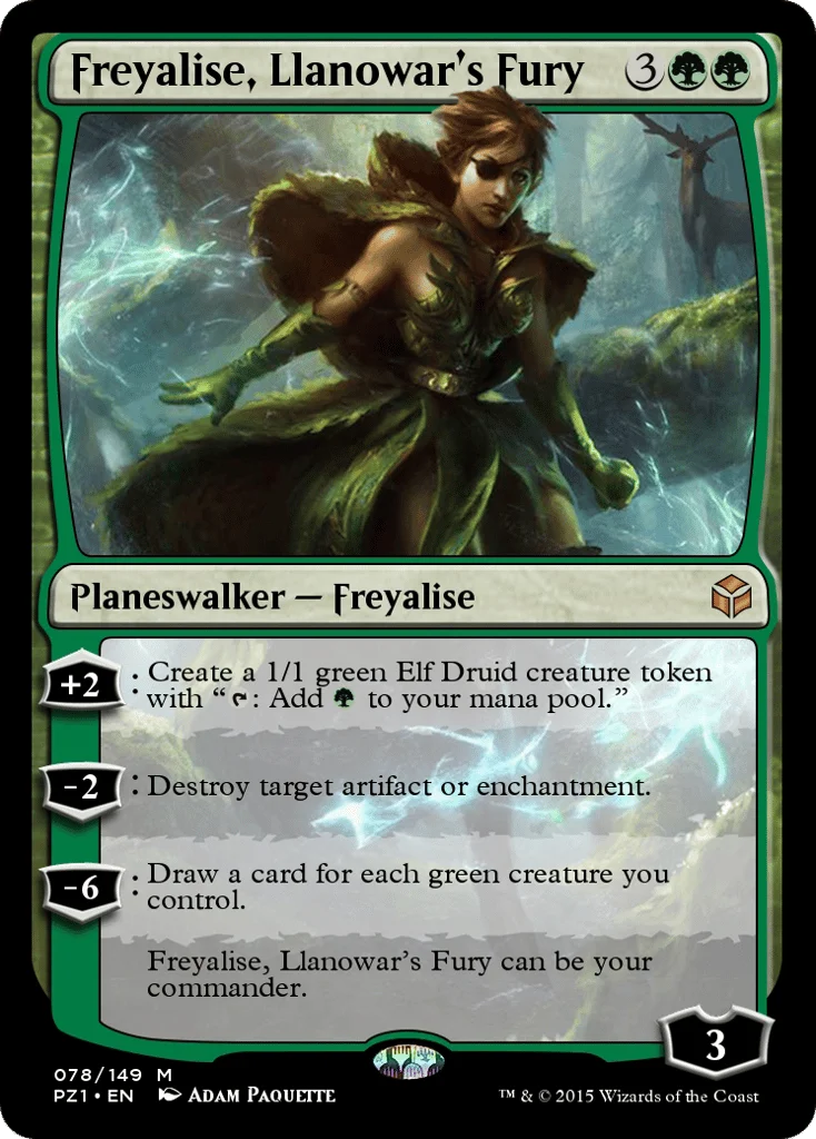 Freyalise, Llanowar's Fury · Legendary Cube Prize Pack