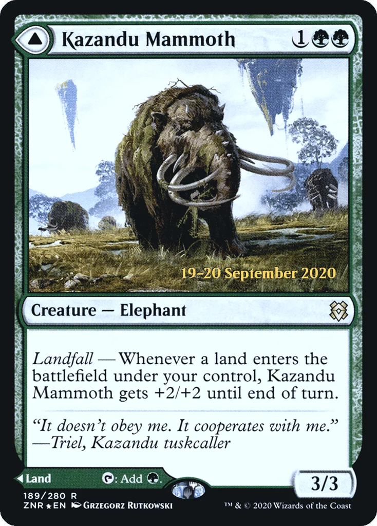 Kazandu Mammoth // Kazandu Valley · Zendikar Rising Promos