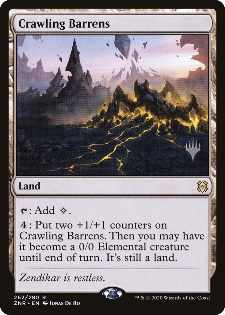 Crawling Barrens · Zendikar Rising Promos