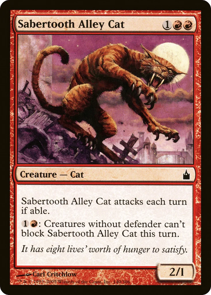 Sabertooth Alley Cat · Ravnica: City of Guilds