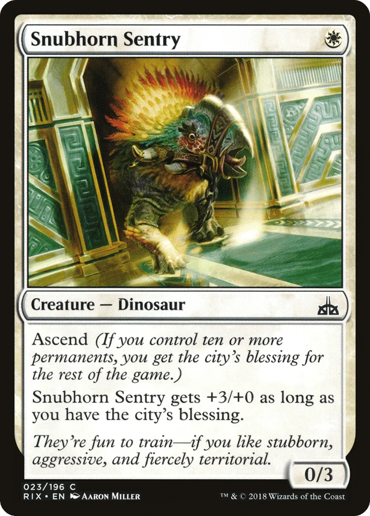 Snubhorn Sentry · Rivals of Ixalan