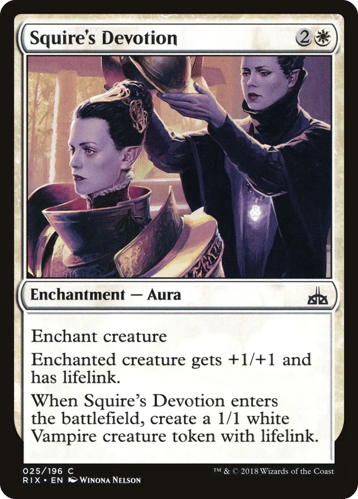 Squire's Devotion · Rivals of Ixalan