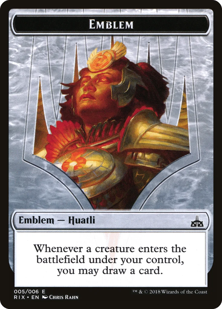 Huatli, Radiant Champion Emblem · Rivals of Ixalan