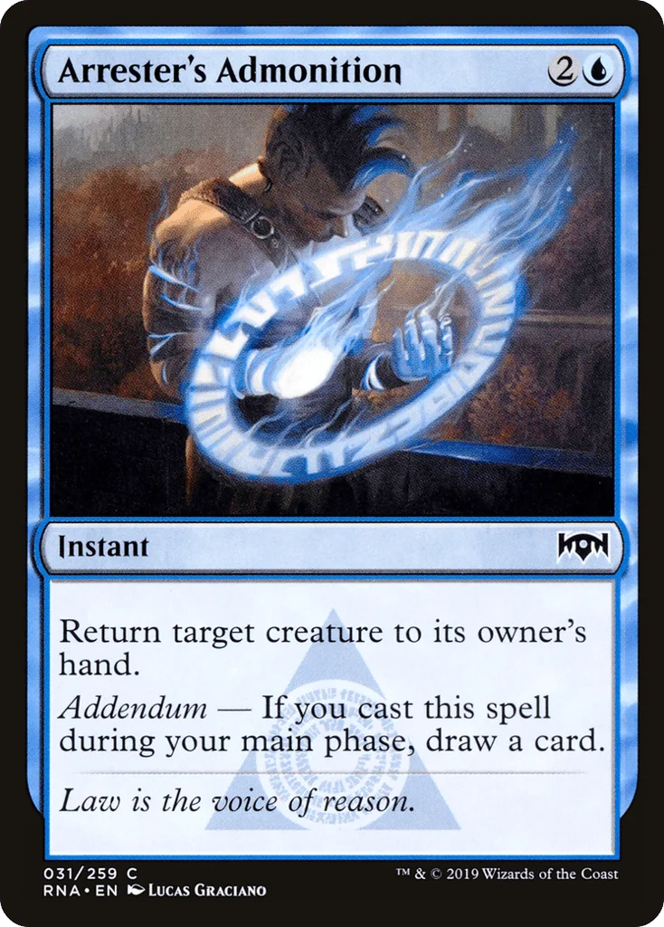 Arrester's Admonition · Ravnica Allegiance