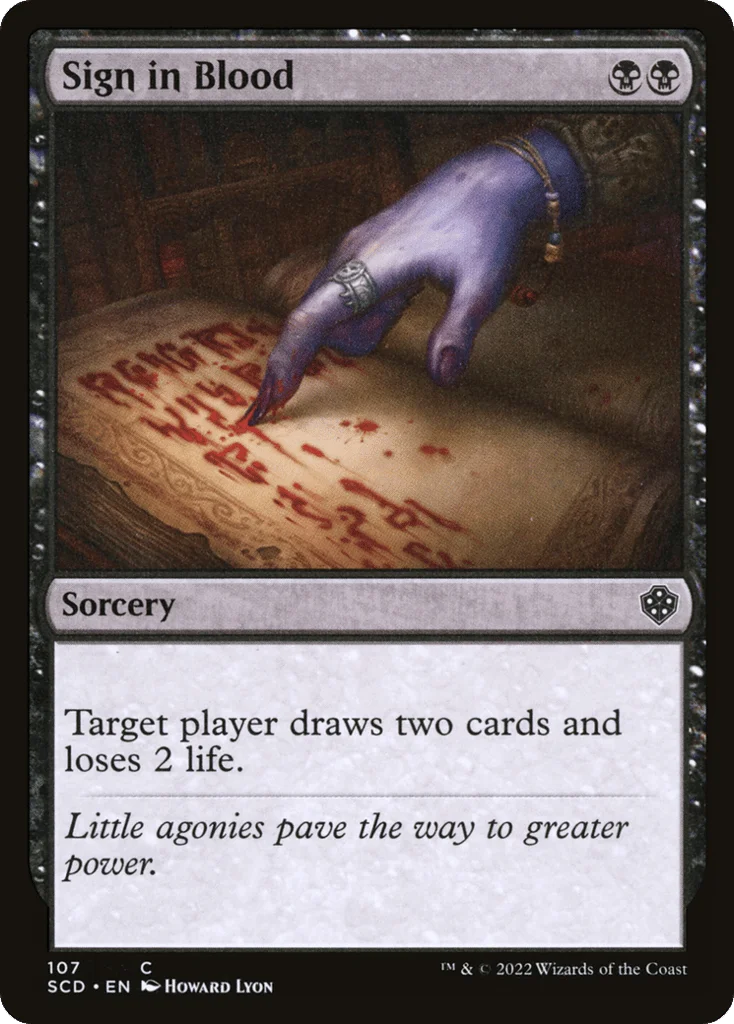Sign in Blood · Starter Commander Decks