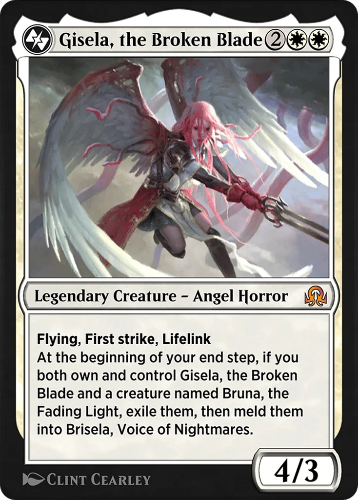 Gisela, the Broken Blade // Brisela, Voice of Nightmares · Shadows over Innistrad Remastered