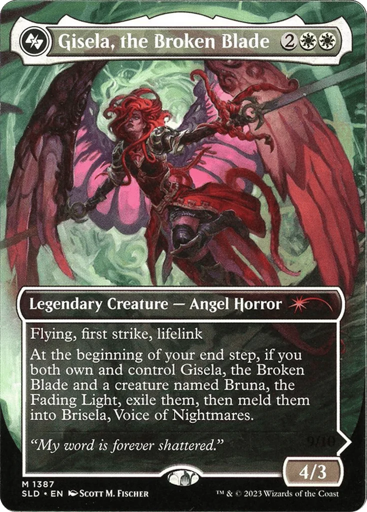 Gisela, the Broken Blade // Brisela, Voice of Nightmares · Secret Lair Drop