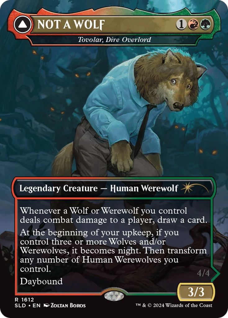 Tovolar, Dire Overlord // Tovolar, the Midnight Scourge · Secret Lair Drop