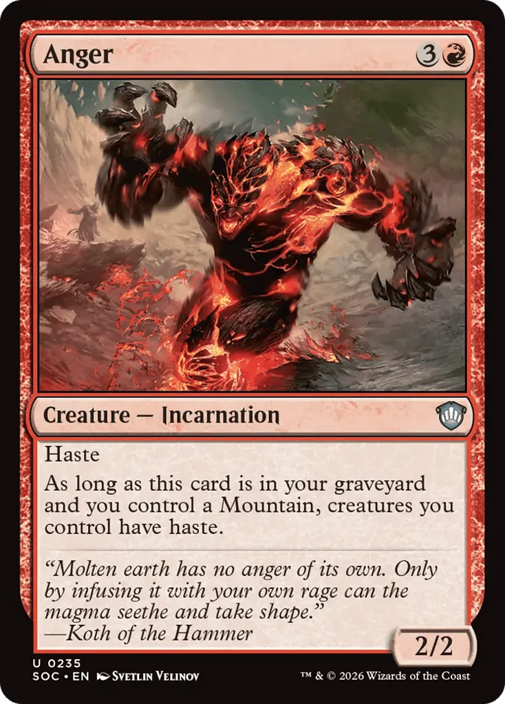 Anger · Secrets of Strixhaven Commander
