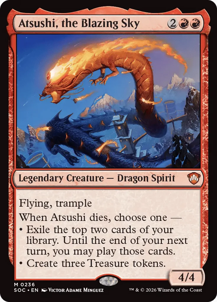Atsushi, the Blazing Sky · Secrets of Strixhaven Commander