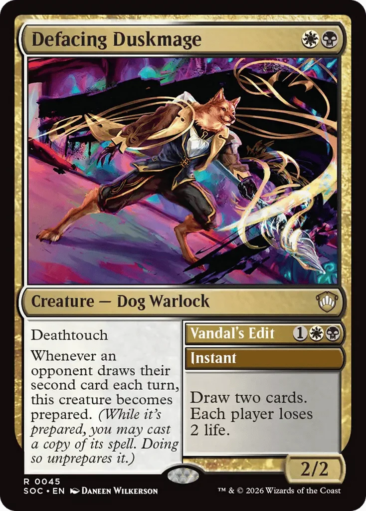 Defacing Duskmage // Vandal's Edit · Secrets of Strixhaven Commander