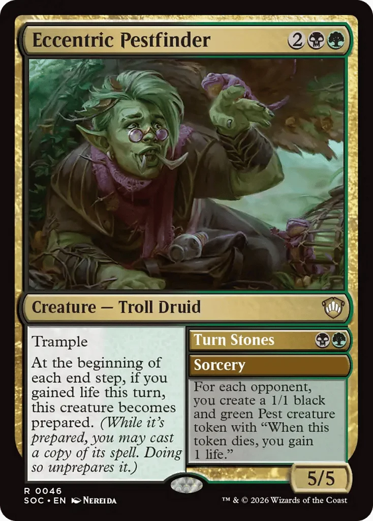 Eccentric Pestfinder // Turn Stones · Secrets of Strixhaven Commander