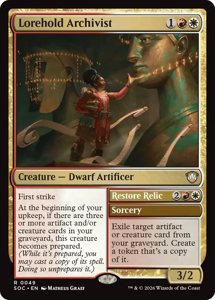 Lorehold Archivist // Restore Relic · Secrets of Strixhaven Commander