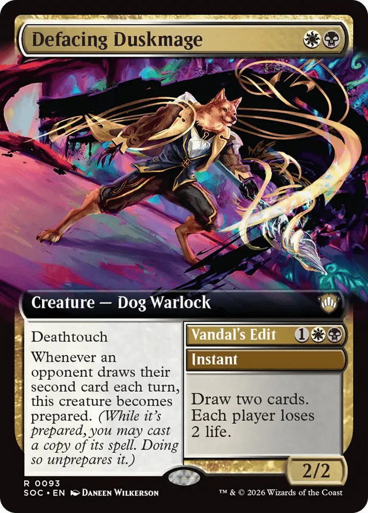 Defacing Duskmage // Vandal's Edit · Secrets of Strixhaven Commander