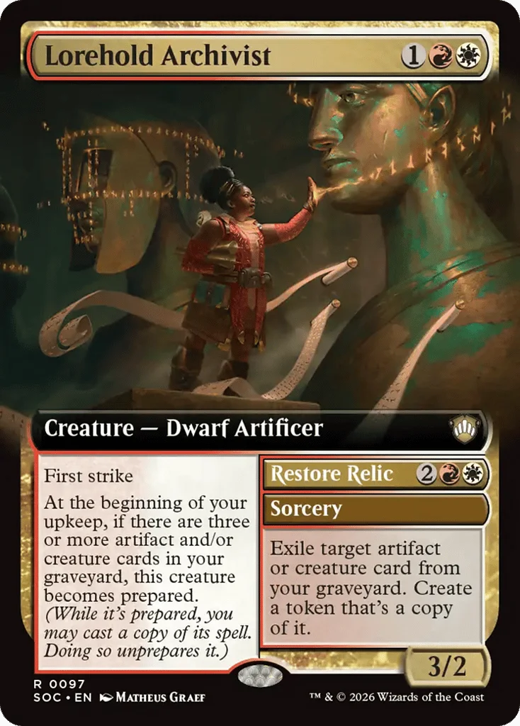 Lorehold Archivist // Restore Relic · Secrets of Strixhaven Commander