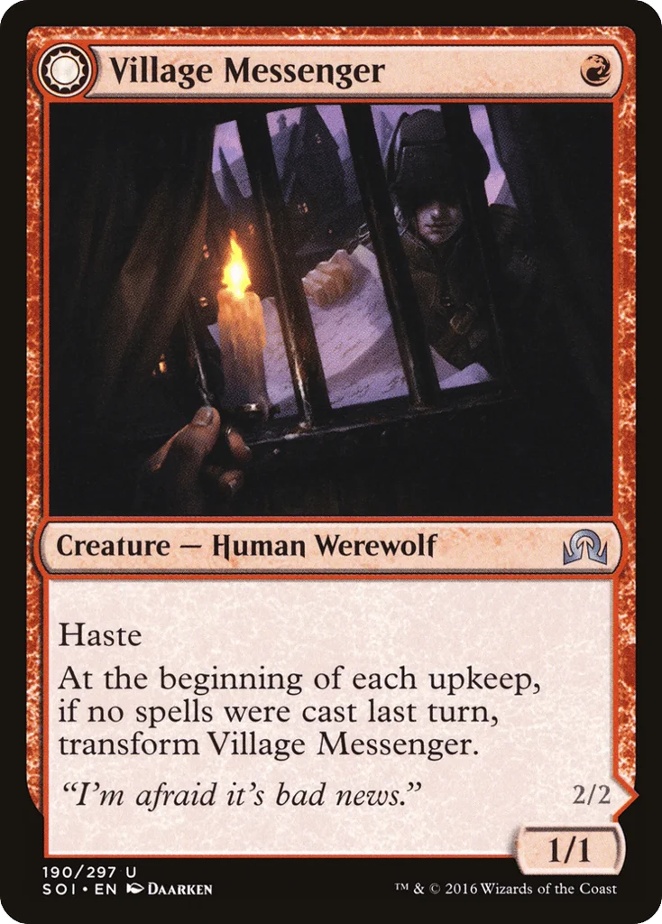 Village Messenger // Moonrise Intruder · Shadows over Innistrad