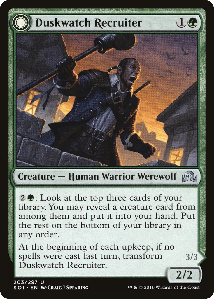 Duskwatch Recruiter // Krallenhorde Howler · Shadows over Innistrad