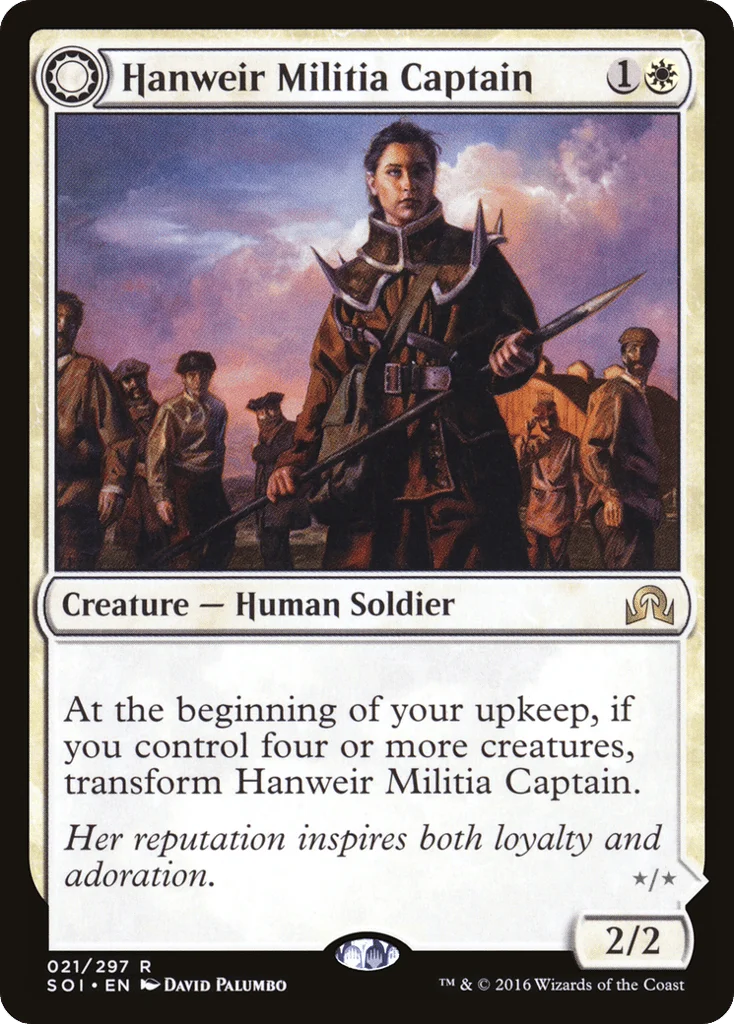 Hanweir Militia Captain // Westvale Cult Leader · Shadows over Innistrad