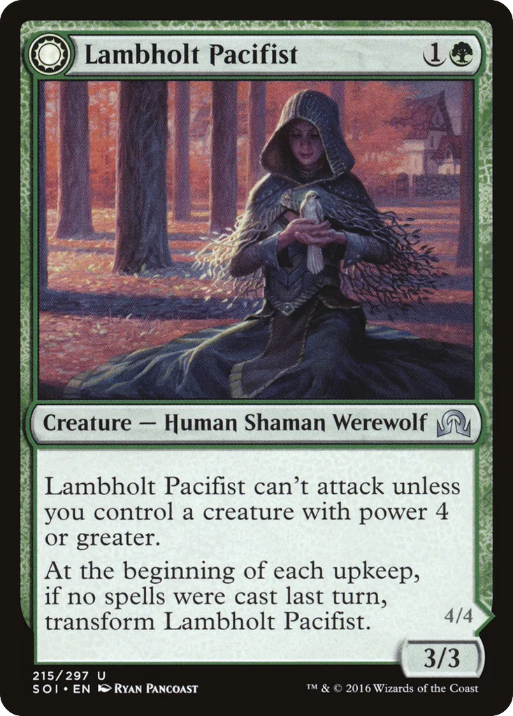 Lambholt Pacifist // Lambholt Butcher · Shadows over Innistrad