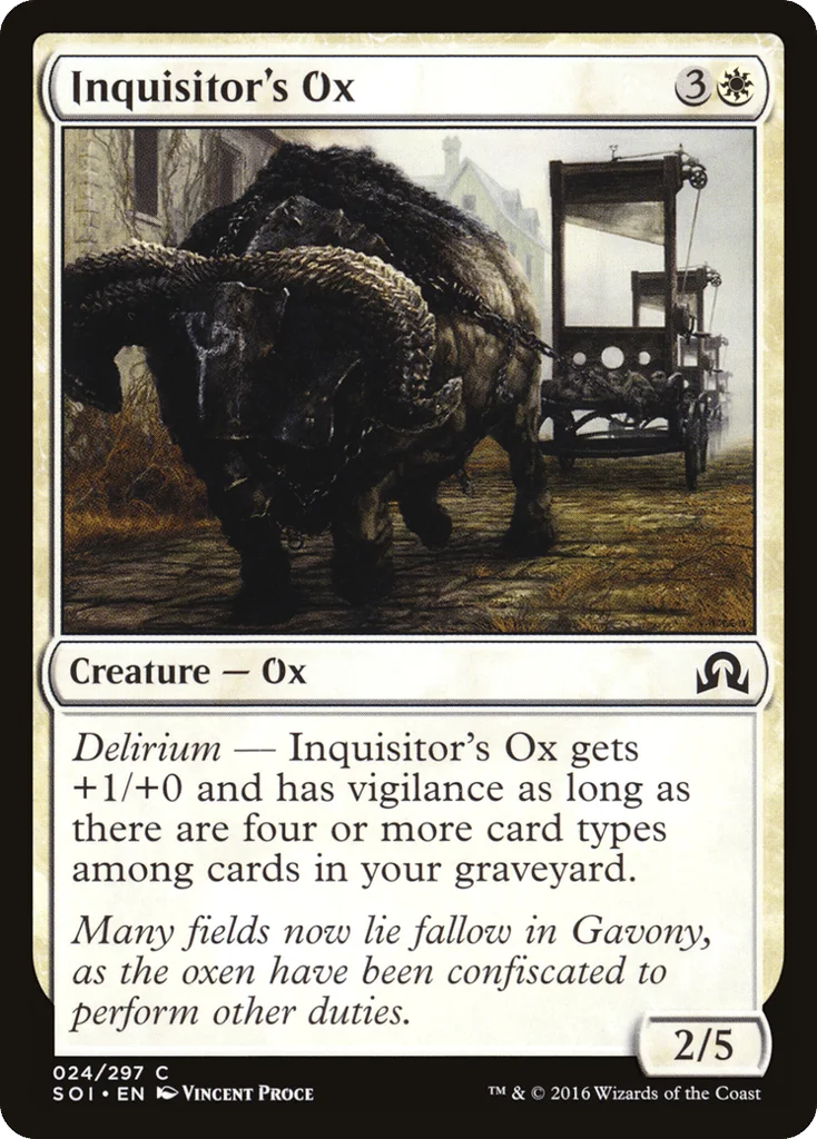 Inquisitor's Ox · Shadows over Innistrad