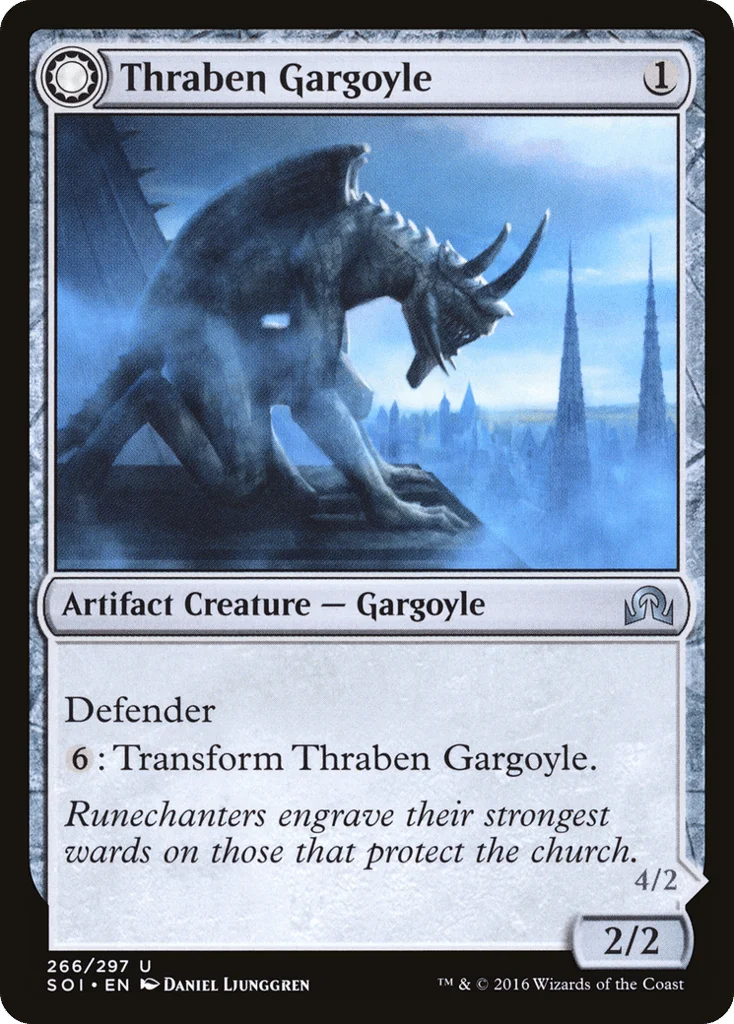 Thraben Gargoyle // Stonewing Antagonizer · Shadows over Innistrad