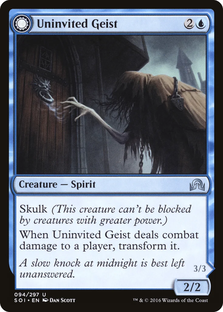 Uninvited Geist // Unimpeded Trespasser · Shadows over Innistrad