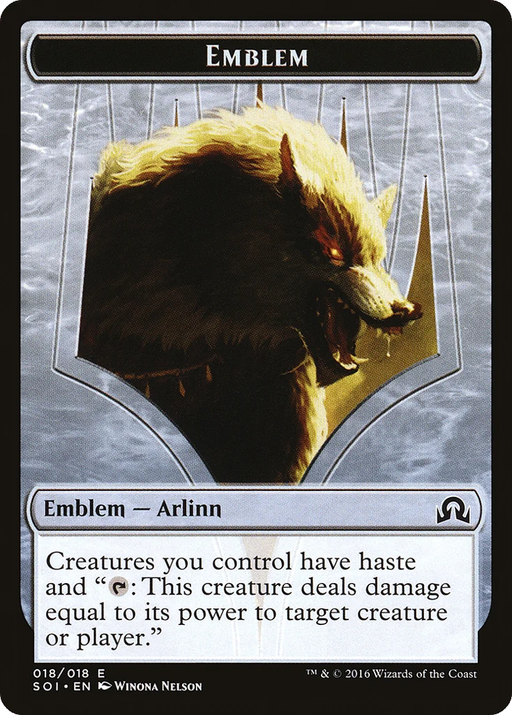 Arlinn, Embraced by the Moon Emblem · Shadows over Innistrad