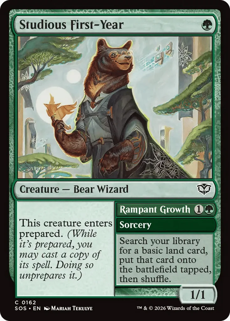 Studious First-Year // Rampant Growth · Secrets of Strixhaven