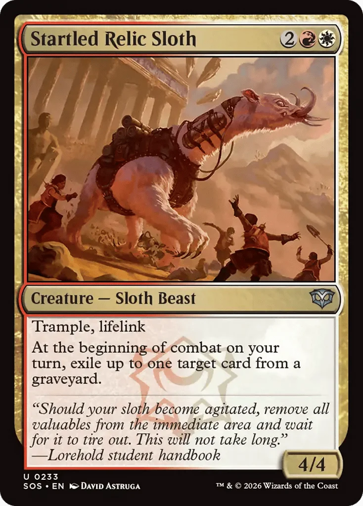 Startled Relic Sloth · Secrets of Strixhaven