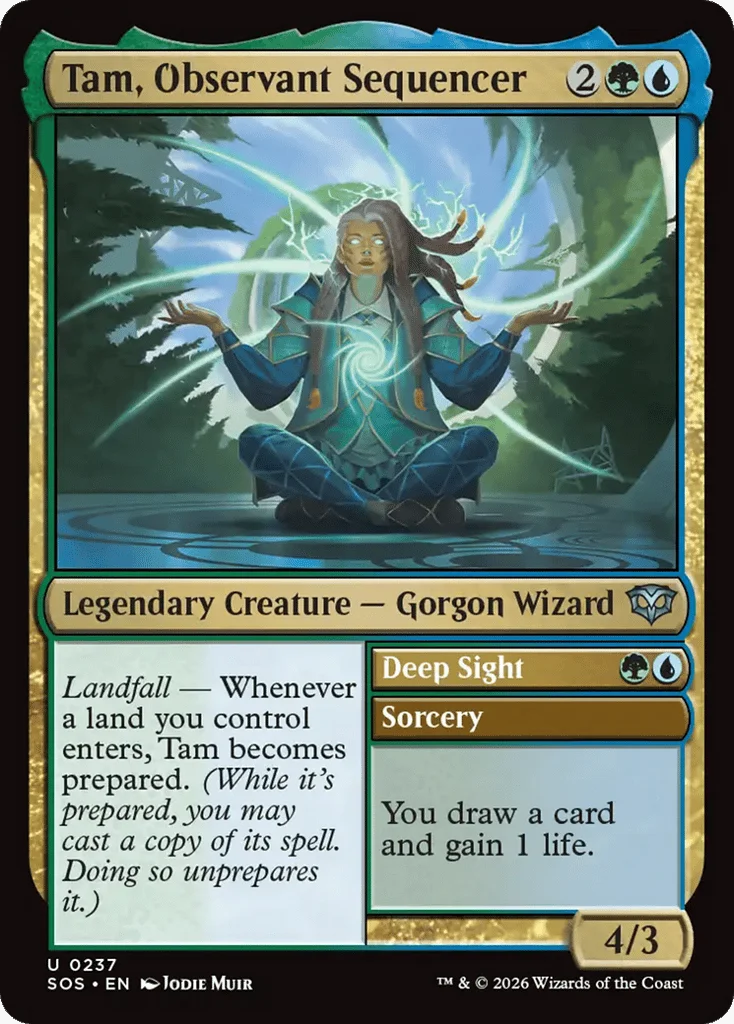 Tam, Observant Sequencer // Deep Sight · Secrets of Strixhaven