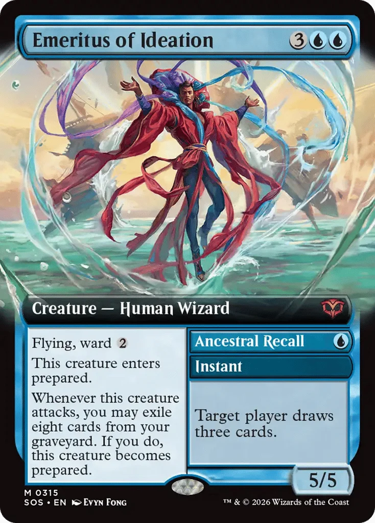 Emeritus of Ideation // Ancestral Recall · Secrets of Strixhaven