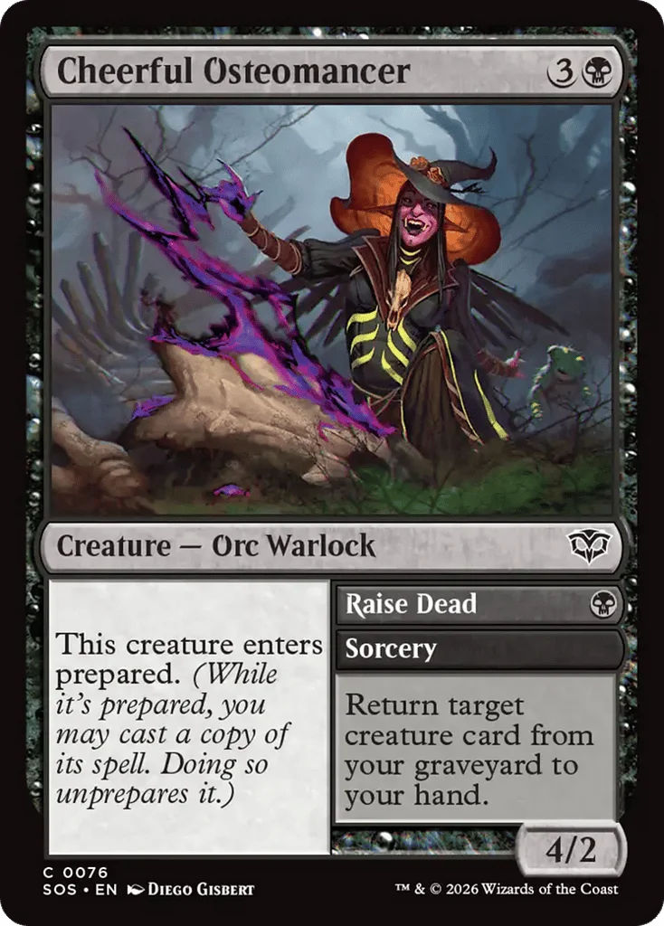 Cheerful Osteomancer // Raise Dead · Secrets of Strixhaven