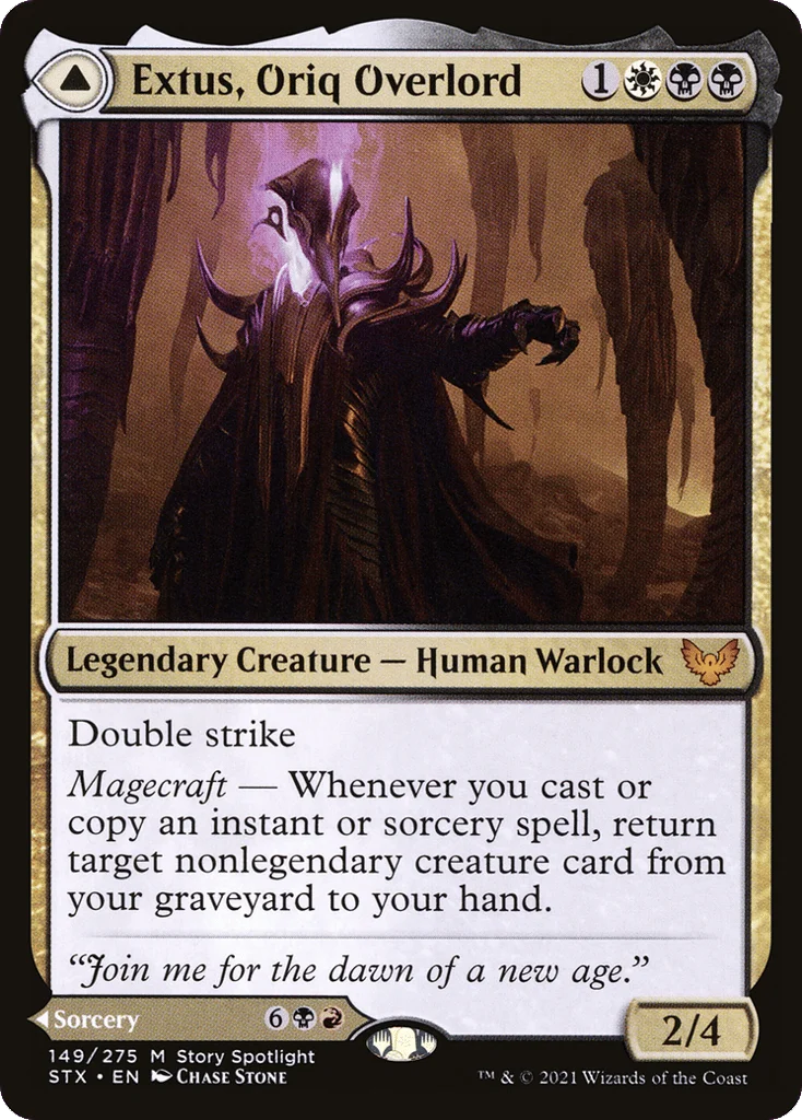 Extus, Oriq Overlord // Awaken the Blood Avatar · Strixhaven: School of Mages