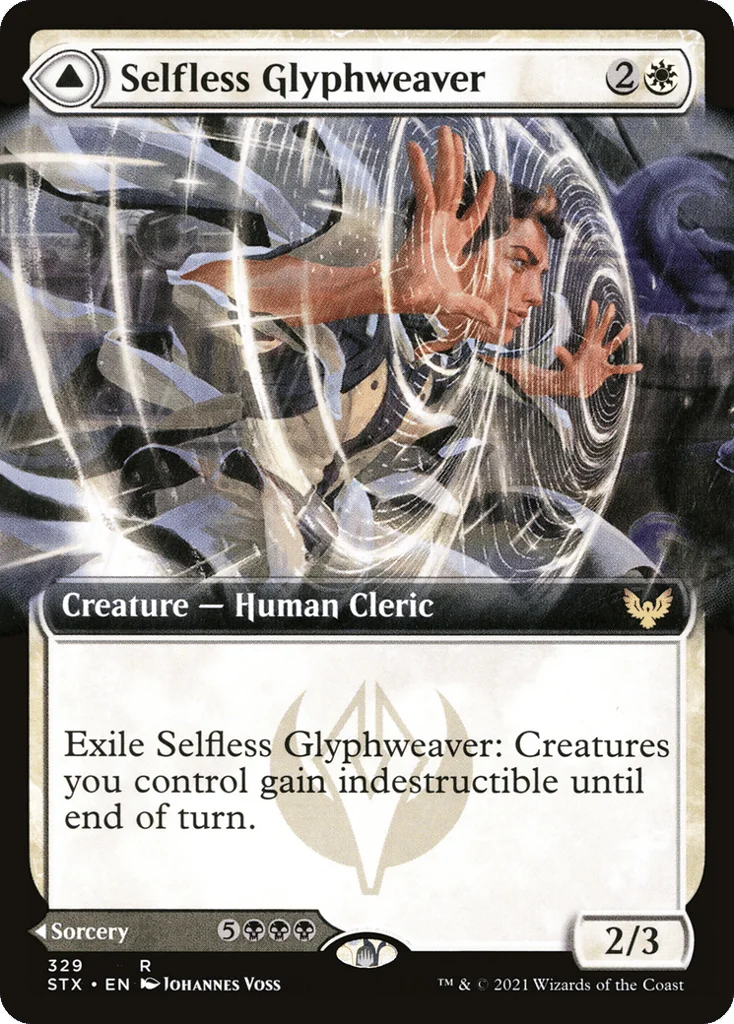 Selfless Glyphweaver // Deadly Vanity · Strixhaven: School of Mages