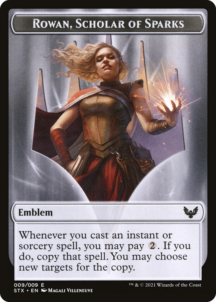 Rowan, Scholar of Sparks Emblem · Strixhaven: School of Mages