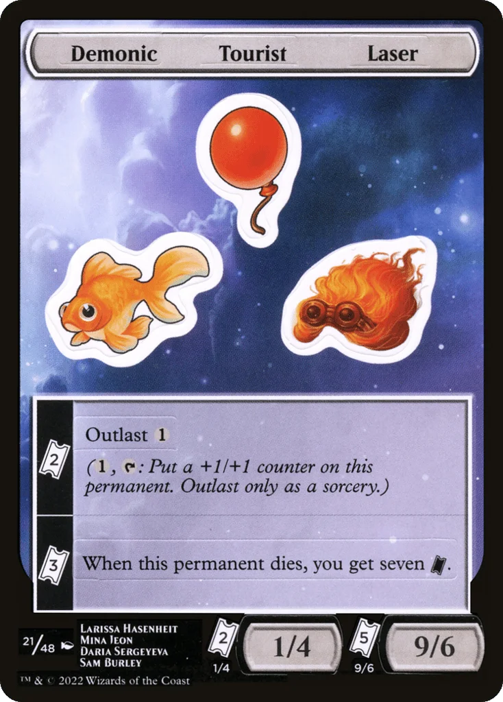 Demonic Tourist Laser · Unfinity Sticker Sheets