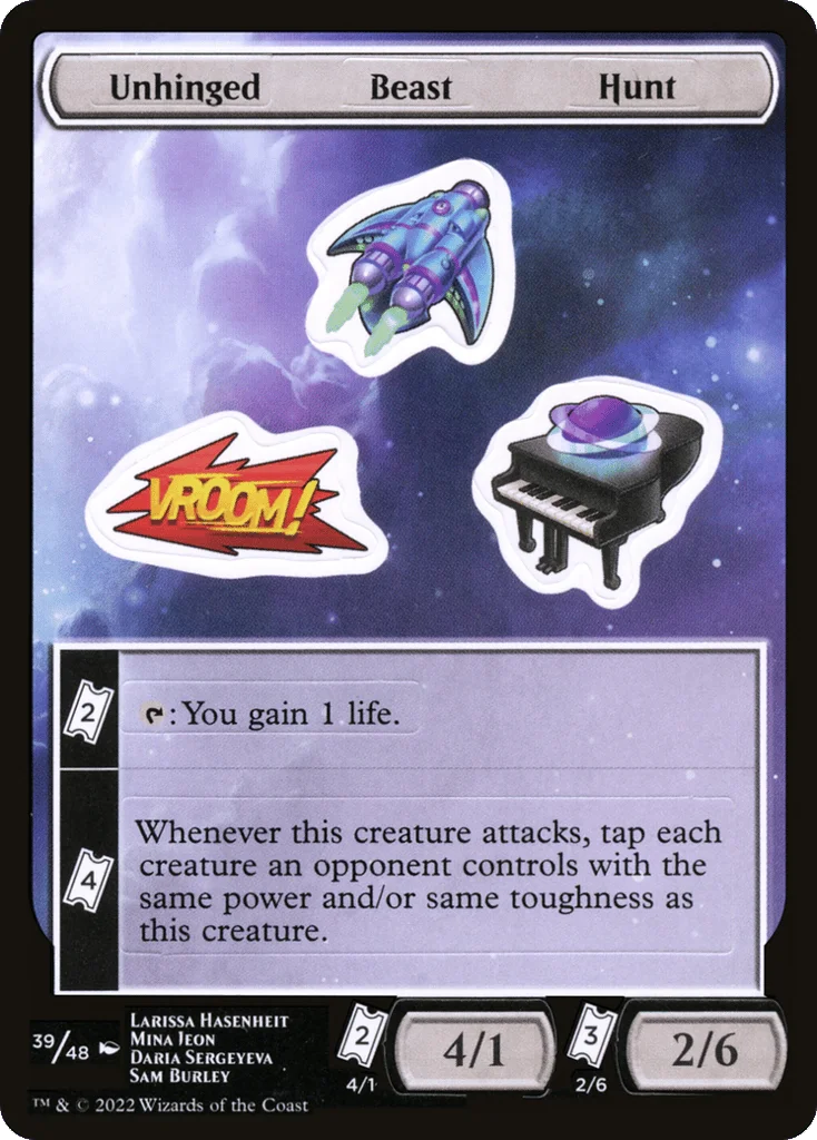 Unhinged Beast Hunt · Unfinity Sticker Sheets