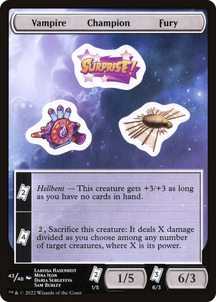 Vampire Champion Fury · Unfinity Sticker Sheets