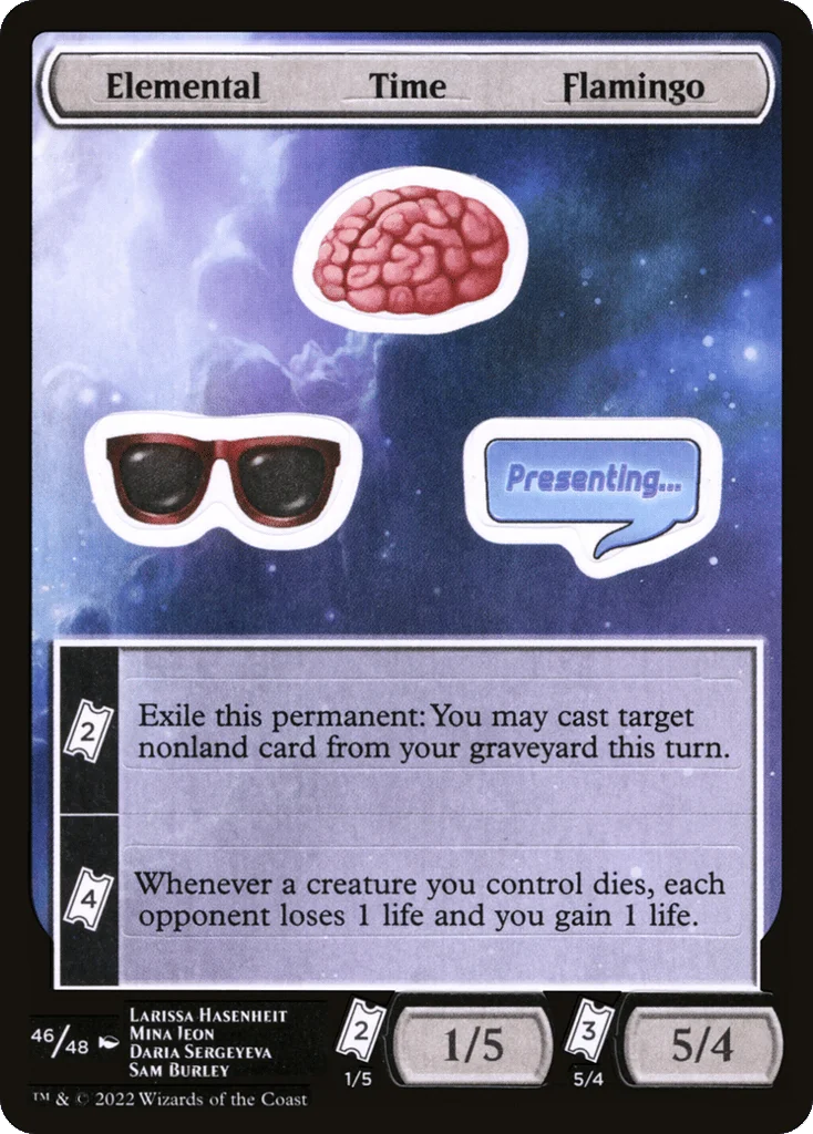 Elemental Time Flamingo · Unfinity Sticker Sheets