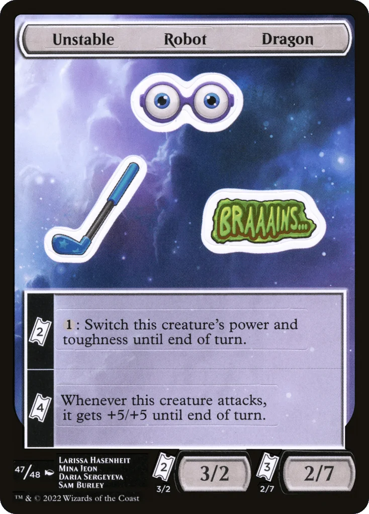 Unstable Robot Dragon · Unfinity Sticker Sheets