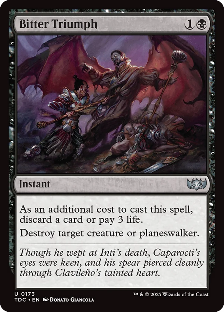 Bitter Triumph · Tarkir: Dragonstorm Commander