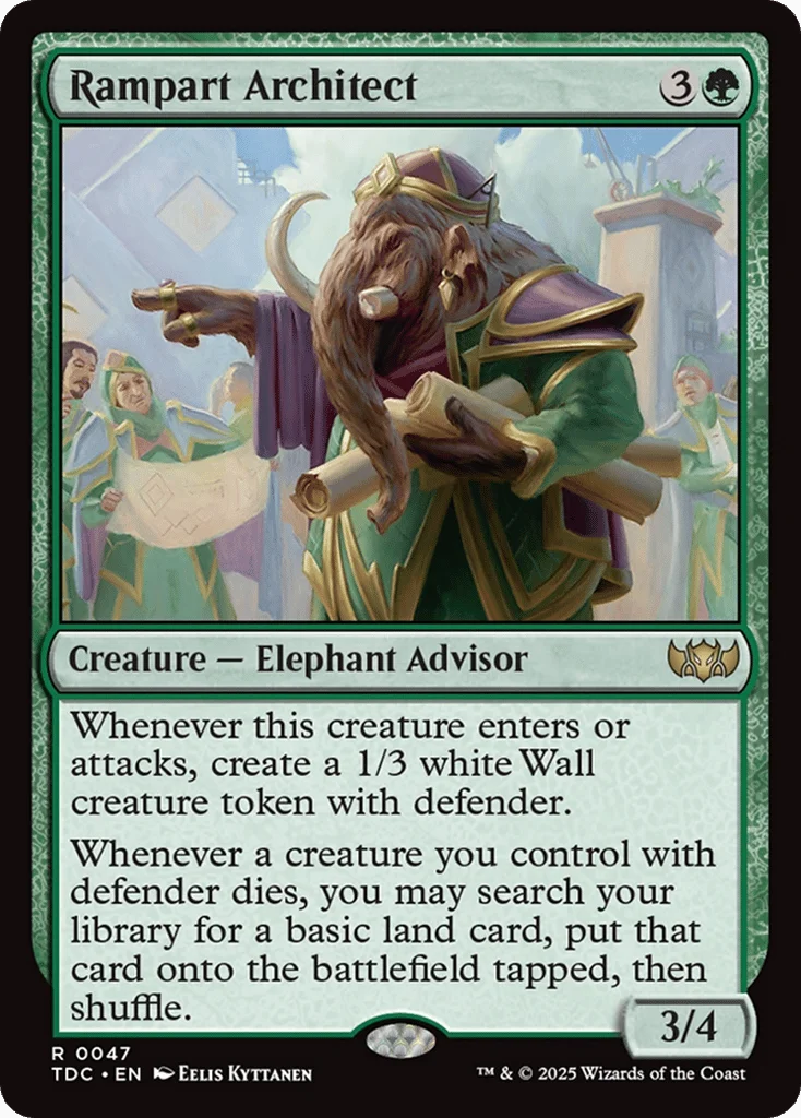 Rampart Architect · Tarkir: Dragonstorm Commander