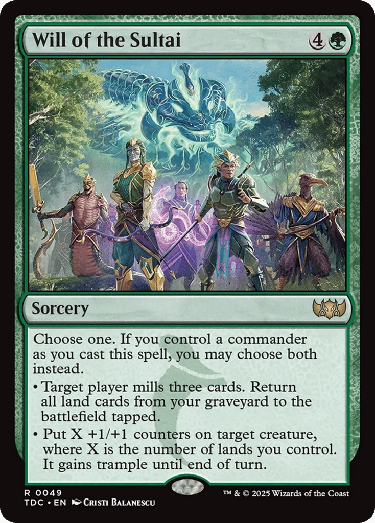 Will of the Sultai · Tarkir: Dragonstorm Commander