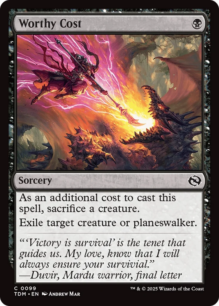 Worthy Cost · Tarkir: Dragonstorm