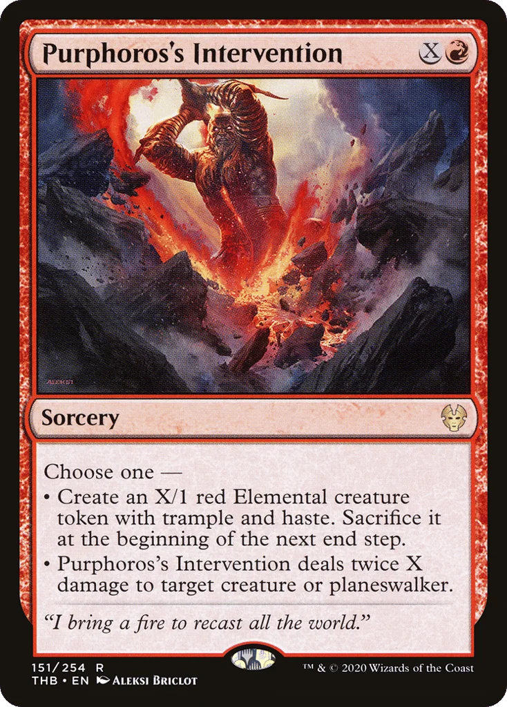 Purphoros's Intervention · Theros Beyond Death