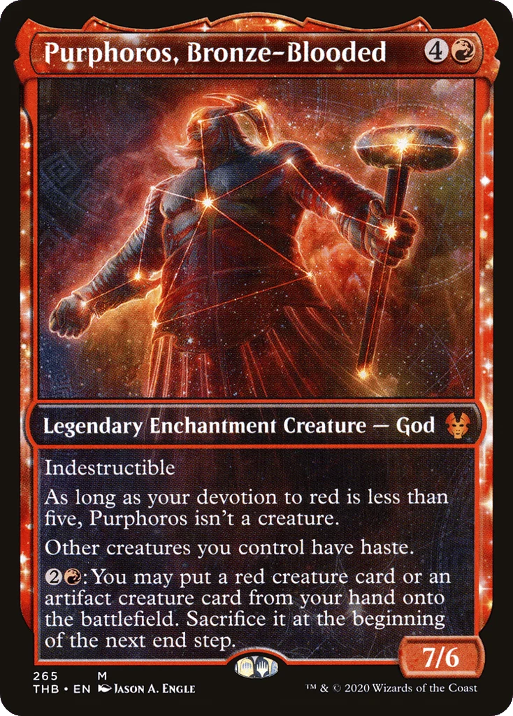 Purphoros, Bronze-Blooded · Theros Beyond Death