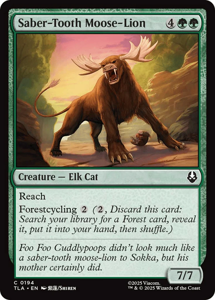 Saber-Tooth Moose-Lion · Avatar: The Last Airbender