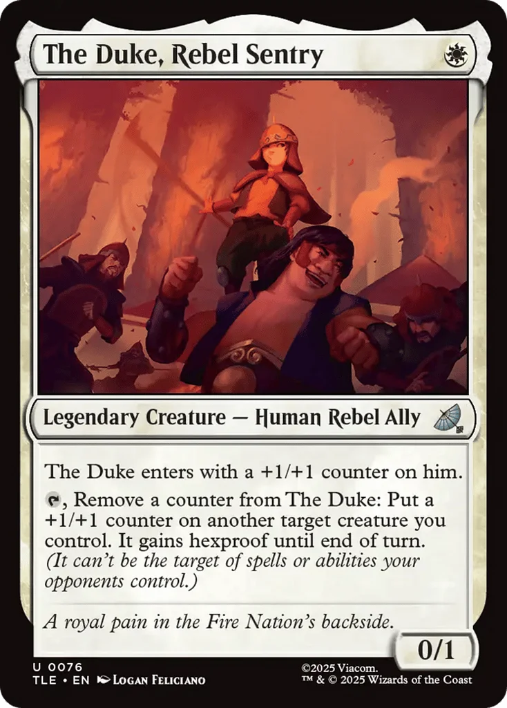 The Duke, Rebel Sentry · Avatar: The Last Airbender Eternal