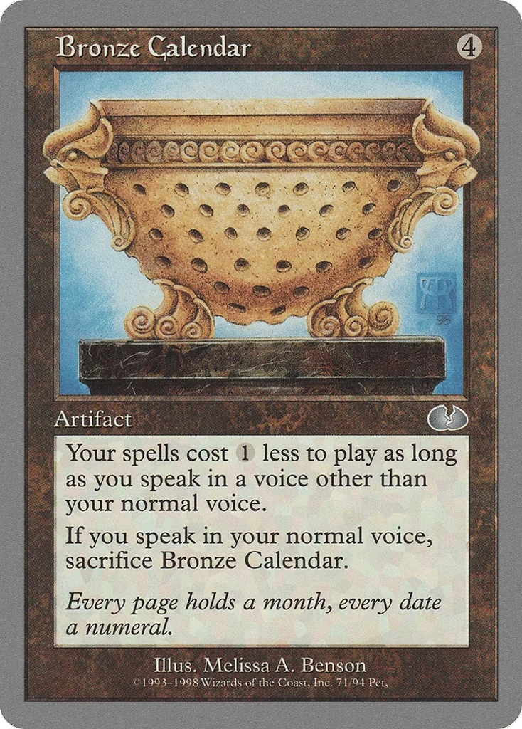 Bronze Calendar · Unglued